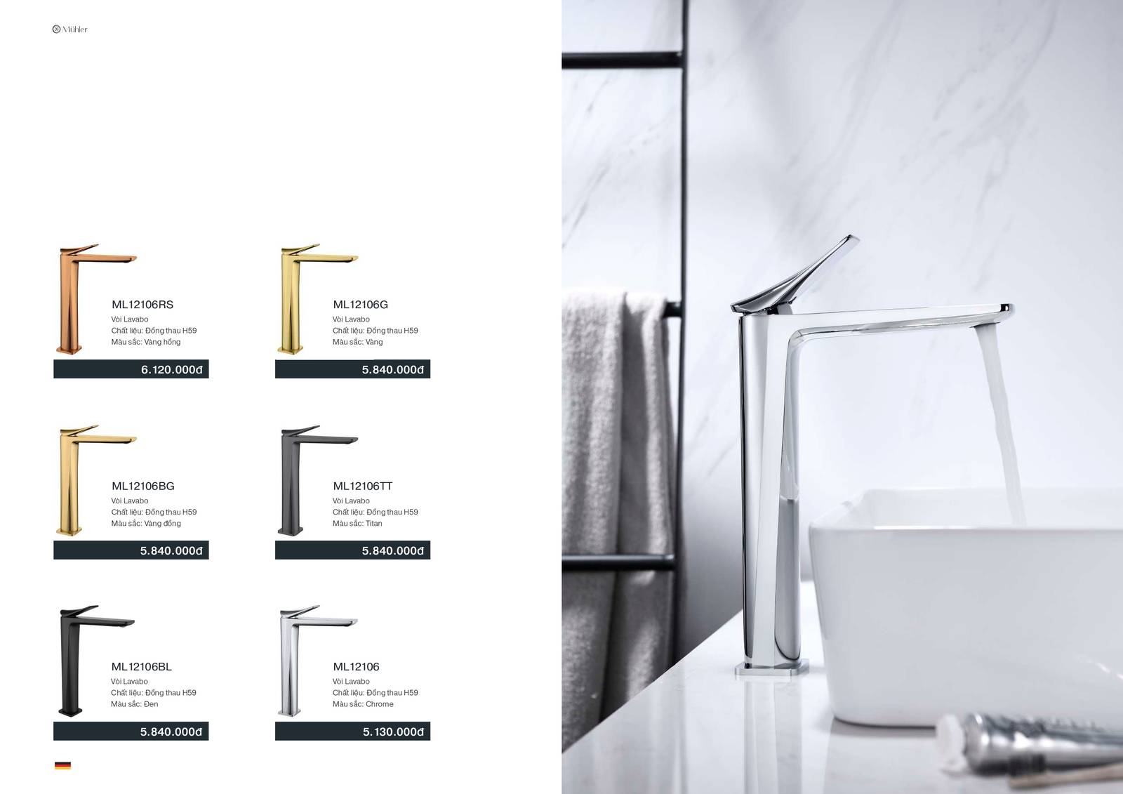 Thiết bị vệ sinh MUHLER Catalogue và Bảng giá mới nhất /Page 74